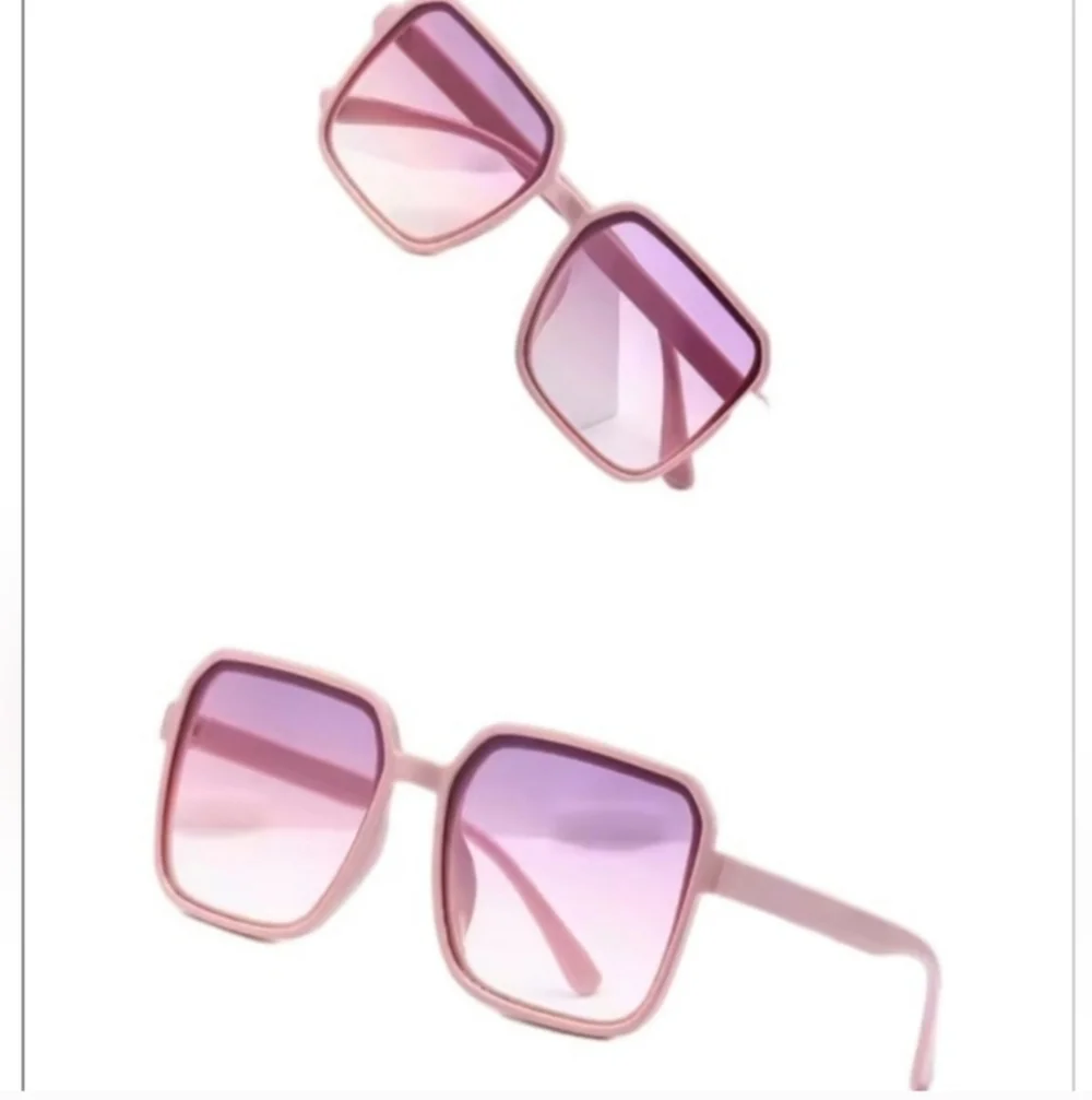 Ladies Stylish Pink and Purple Square Sunglasses